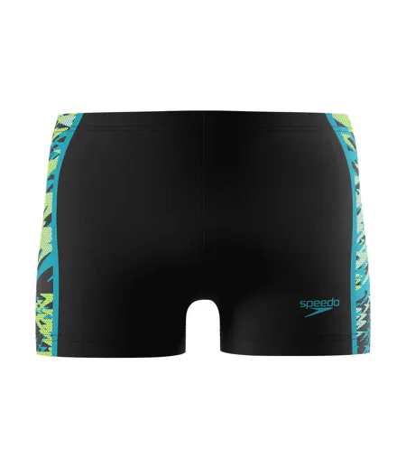 Mens Hyperboom Splice Swim Shorts Black Green Speedo