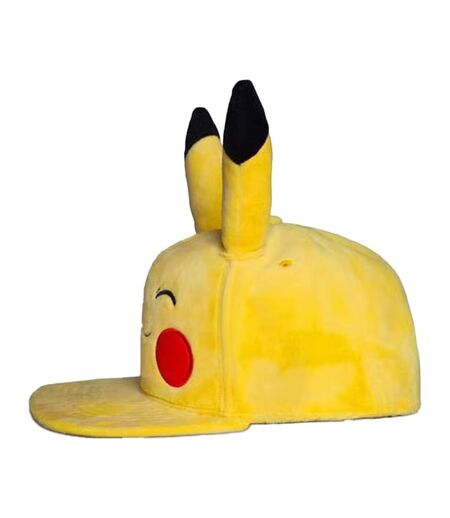 Casquette Ajustable Motif Pikachu Motif/style Smiley Jaune Pokemon