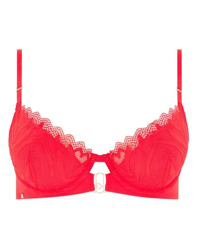 Soutien-gorge coques moulées rouge Claudia