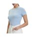 T-shirt slim bleu femme tommy hilfiger linear-1