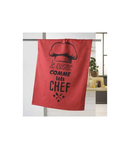 Torchon de Cuisine Comme un Chef 50x70cm Rouge