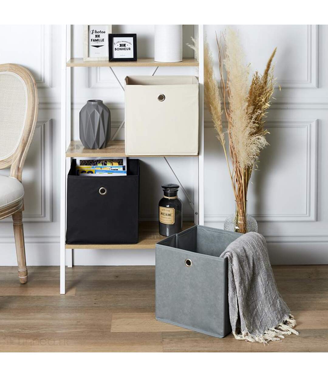 Cube de rangement pliable avec passe doigt-2
