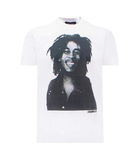 T-shirt Motif/style Bob Marley Homme Blanc DSquared2