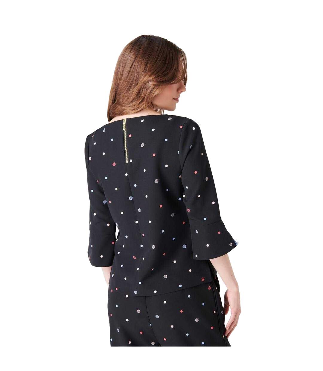 Womens/ladies Polka Dot Cuffed Blouse Polka Dot Biba-3