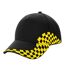 Casquette Grand Prix Noir Jaune Beechfield-1