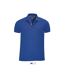 Polo homme couleurs drapeaux - 00576 - bleu roi col bleu blanc rouge