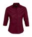SOLS Womens/Ladies Effect 3/4 Sleeve Fitted Work Shirt (Burgundy) - UTPC339