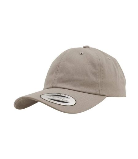 Childrens/kids Cotton Twill Low Profile Baseball Cap Khaki Flexfit
