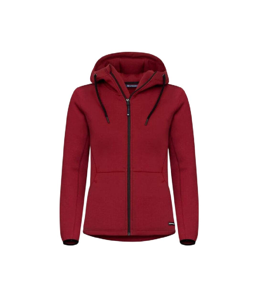 Womens/ladies Pemberton Lightweight Full Zip Hoodie Biking Red Cutter & Buck-1
