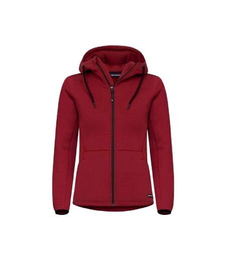 Womens/ladies Pemberton Lightweight Full Zip Hoodie Biking Red Cutter & Buck