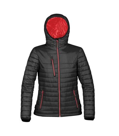 Stormtech Womens/Ladies Gravity Thermal Padded Jacket (Black/True Red) - UTPC5058