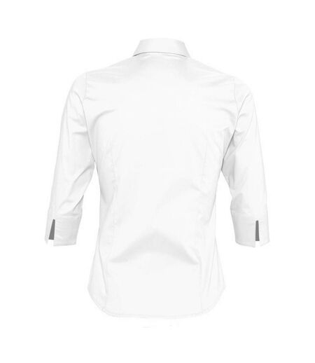SOLS Womens/Ladies Effect 3/4 Sleeve Fitted Work Shirt (White) - UTPC339