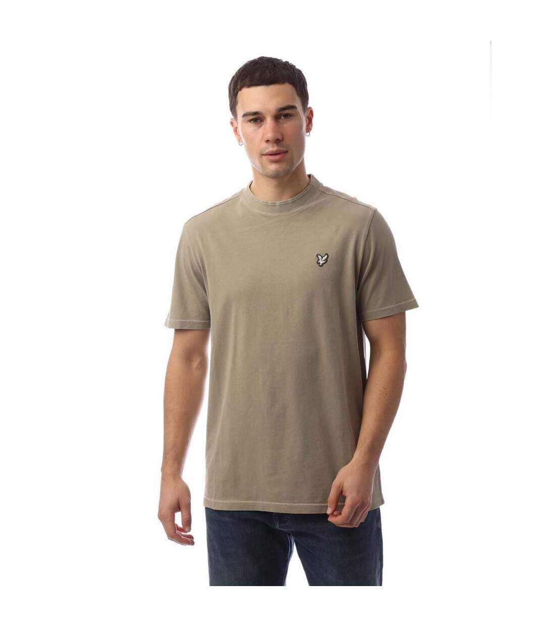 T-shirt Manches Courtes Motif/style Logo Brodé Homme Beige Lyle & Scott-2