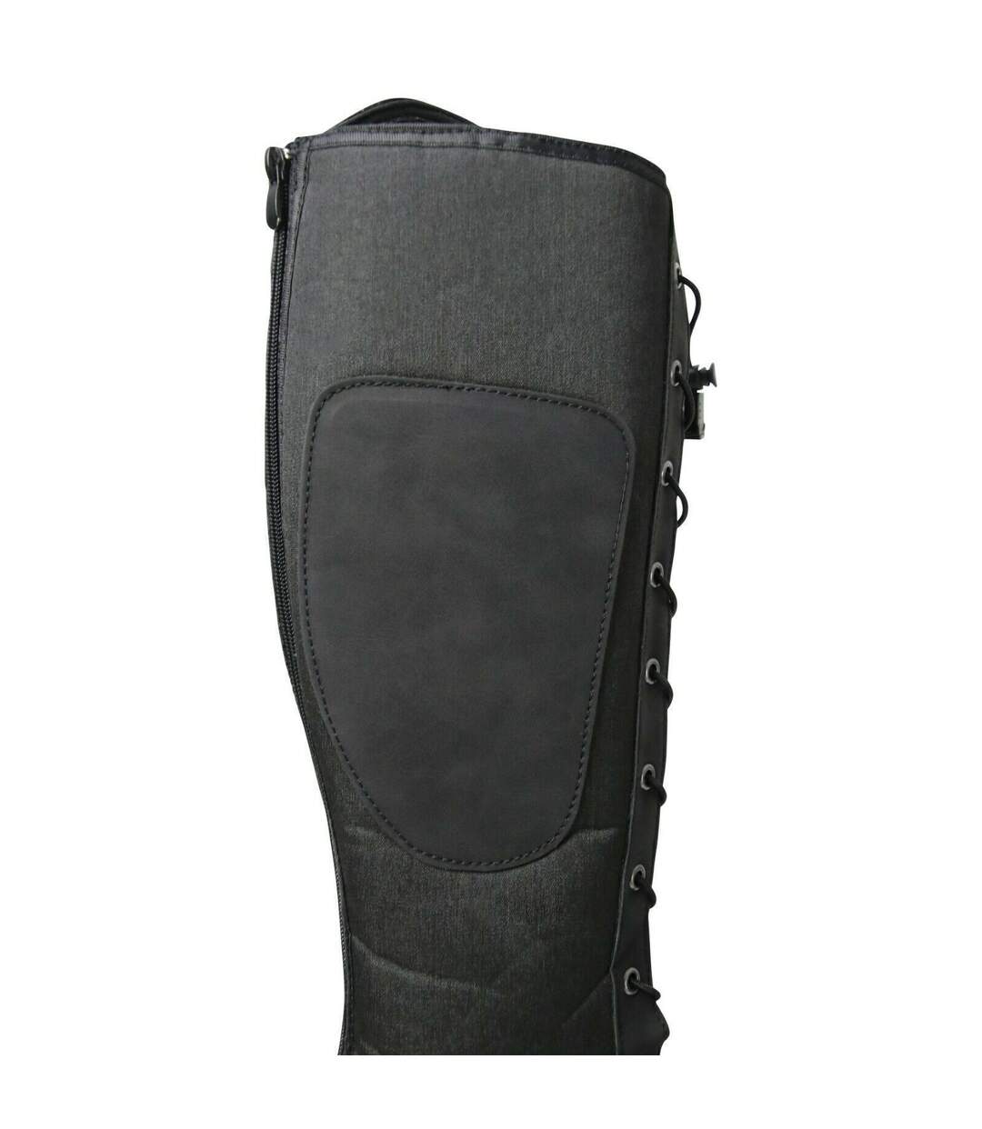 Womens/ladies mont maudit leather long riding boots black/grey Hy-4