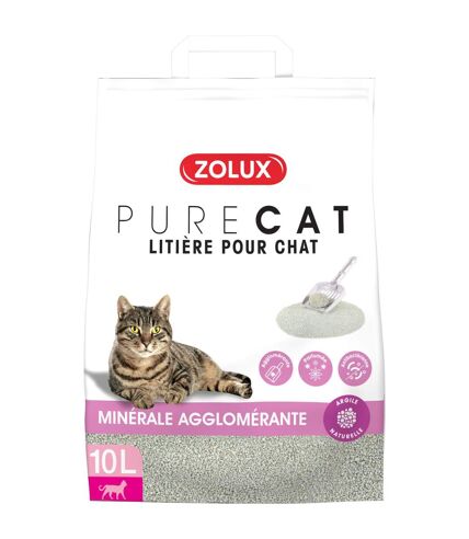 Litière agglomérante parfum floral Purecat 10 litres