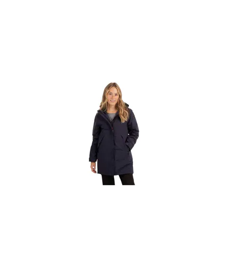 Womens/ladies Overcast Press Stud Raincoat Navy Trespass