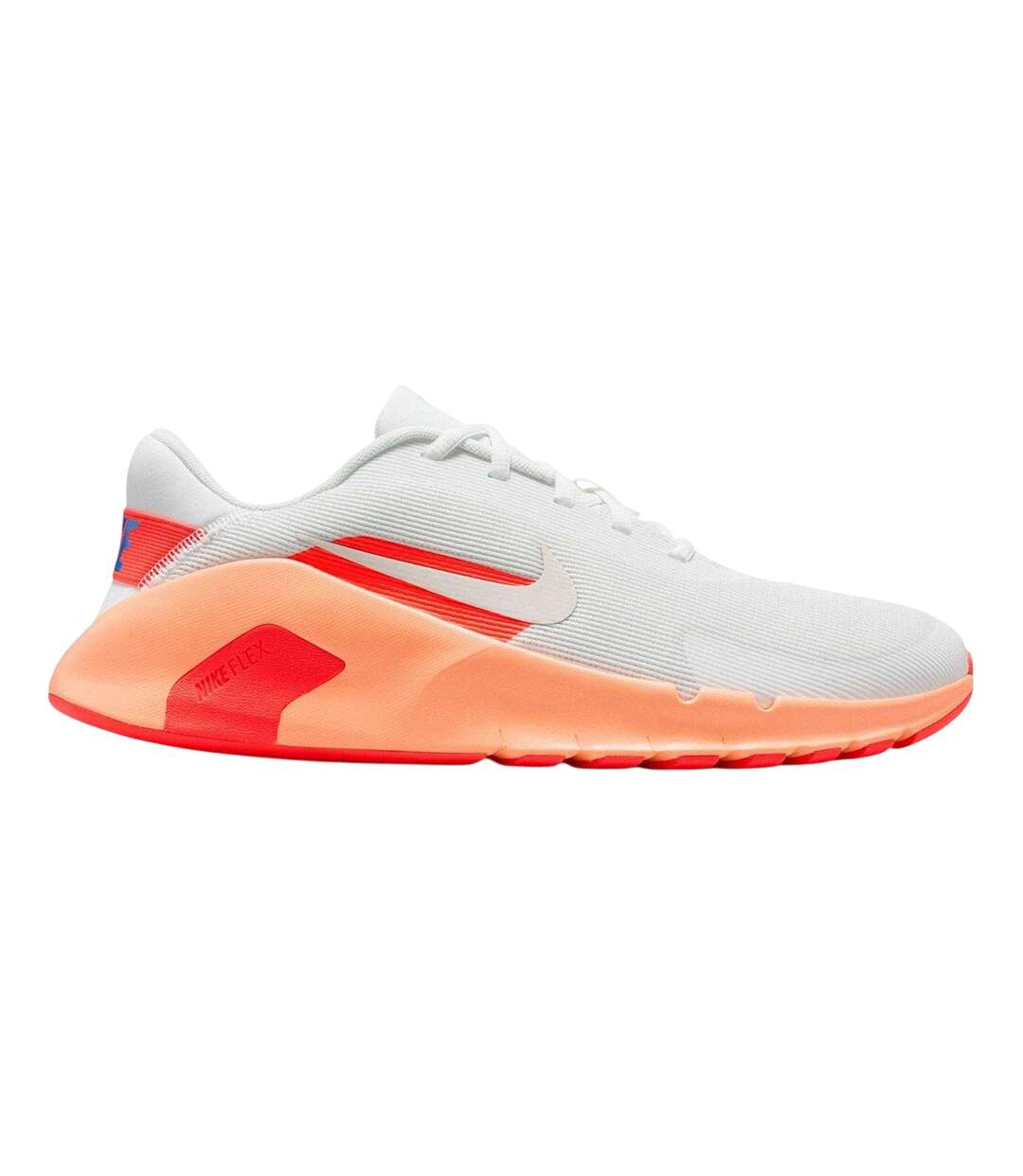 Mens Flex Trainers White Orange Nike-1