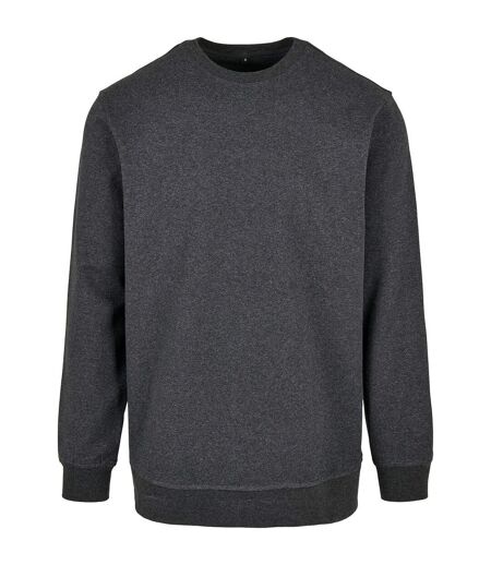 Build Your Brand Mens Basic Crew Neck Sweatshirt (Charcoal)