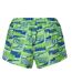 Womens/ladies Woven Repeat Logo Swim Shorts Green Puma-3