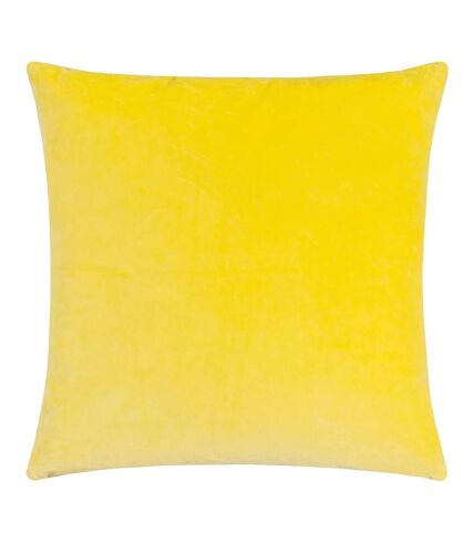 Paoletti Mentera Velvet Floral Throw Pillow Cover (Yellow/Peach Crush) (50cm x 50cm)