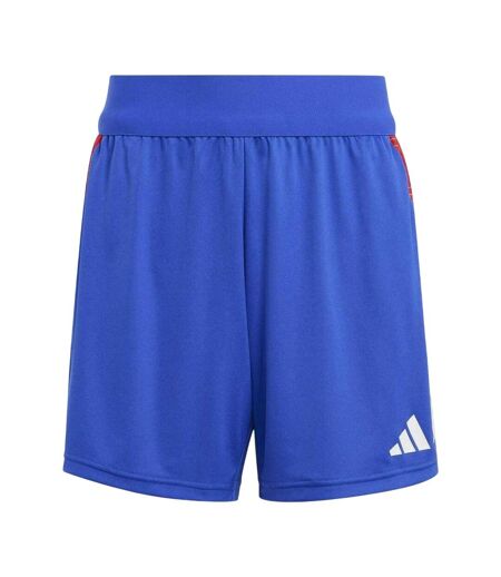 Womens/ladies Tiro 24 Side Logo Football Shorts Lucid Blue Adidas