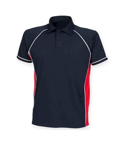 Polo performance hommes bleu marine / rouge / blanc Finden and Hales Finden and Hales