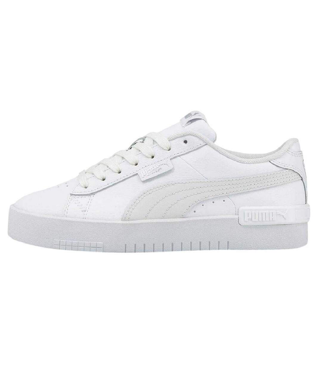 Womens/ladies Jada Platform Trainers White Puma-3