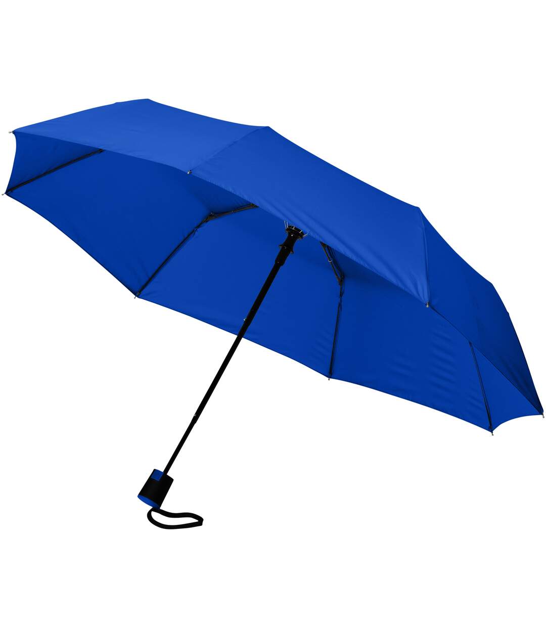 Bullet 21 Inch Wali 3-Section Auto Open Umbrella (Royal Blue) (One Size) - UTPF927-1