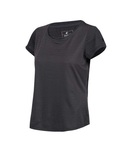 T-shirt Manches Courtes Motif/style Rayures Horizontales Femme Gris Foncé Rayures Regatta