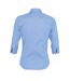 SOLS Womens/Ladies Effect 3/4 Sleeve Fitted Work Shirt (Bright Sky)