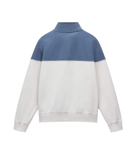Sweat Motif/style Blocs De Couleurs Saturnia Homme Blanc Napapijri