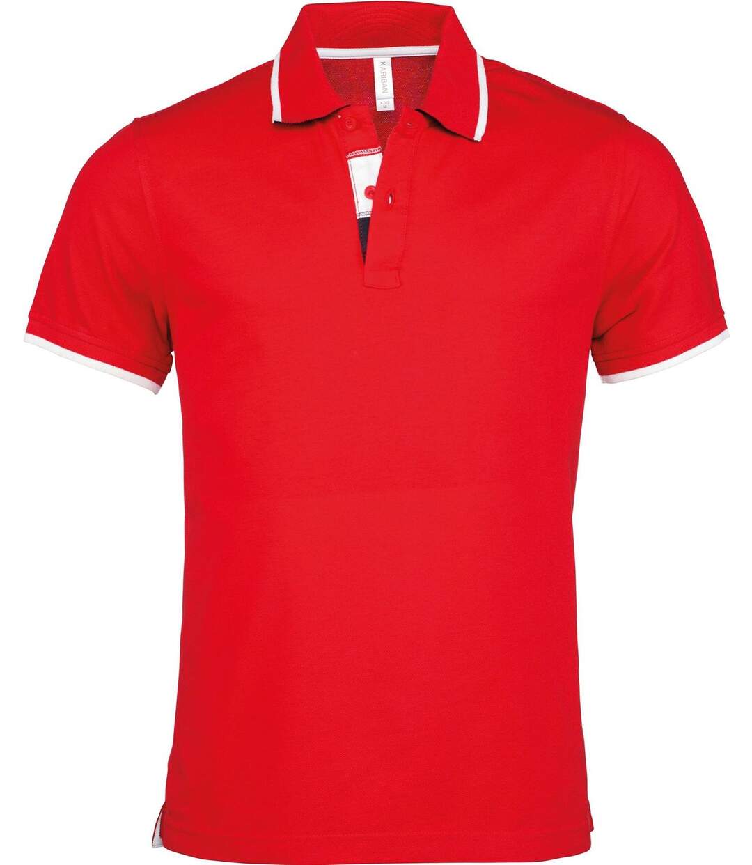 Polo homme inserts contrastés - manches courtes - K245 - rouge