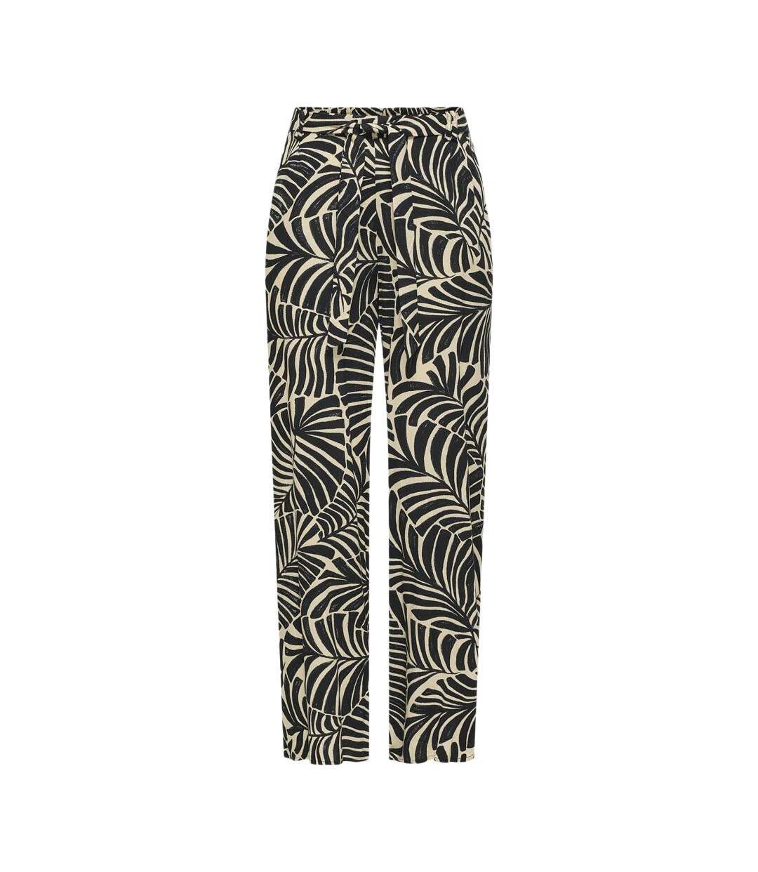 Pantalon noir/beige femme only nova life palazzo - 34-1