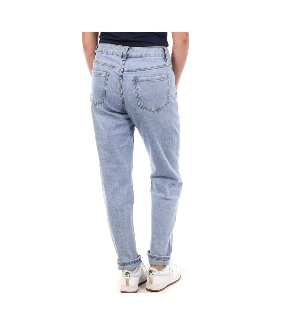 Jean slim bleu femme monday premium mom-2
