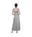 Womens/ladies Satin Tie Shoulder Bridesmaid Maxi Dress Sage Green Deluxe-2