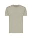 Unisex adult brett recycled cotton t-shirt light heather green Iqoniq-1