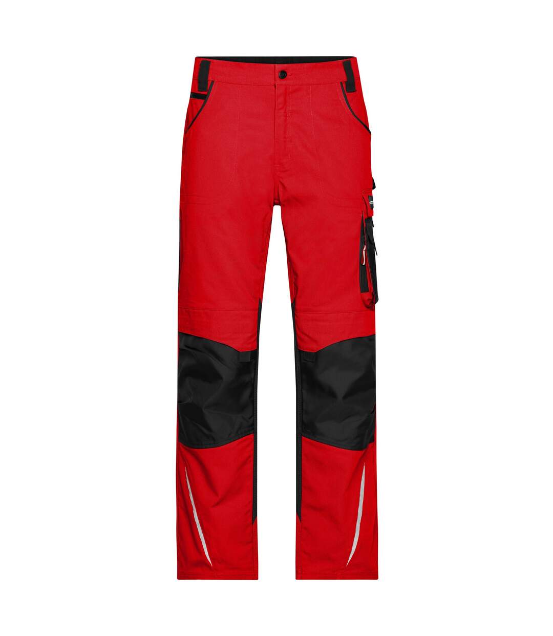 Pantalon De Travail Homme Rouge Noir James And Nicholson-1