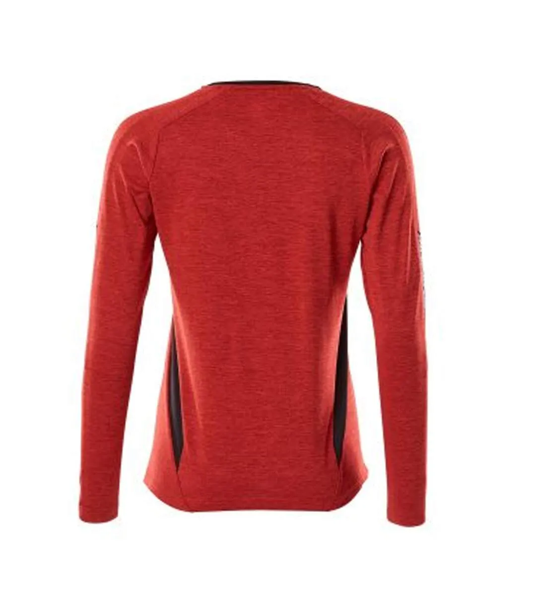 Womens/ladies Accelerate Long-sleeved T-shirt Traffic Red Black Mascot-2