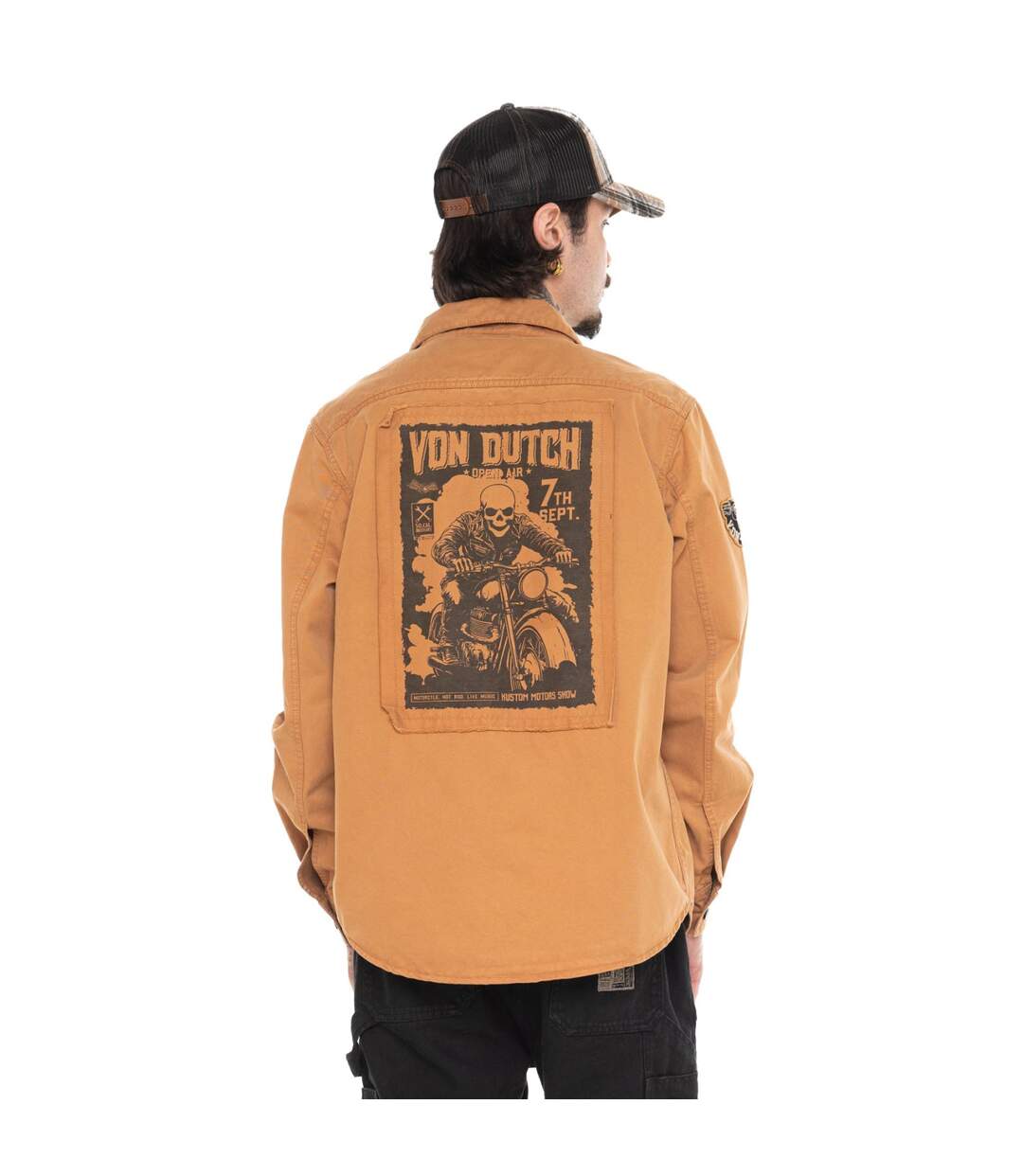 Surchemise homme en twill avec poches print et écussons Kust Vondutch-3