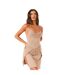 Womens/ladies Knitted Dress Sand Missy Empire-1
