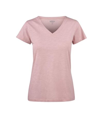 James Harvest Womens/Ladies Whailford V Neck T-Shirt (Dusty Pink) - UTUB320