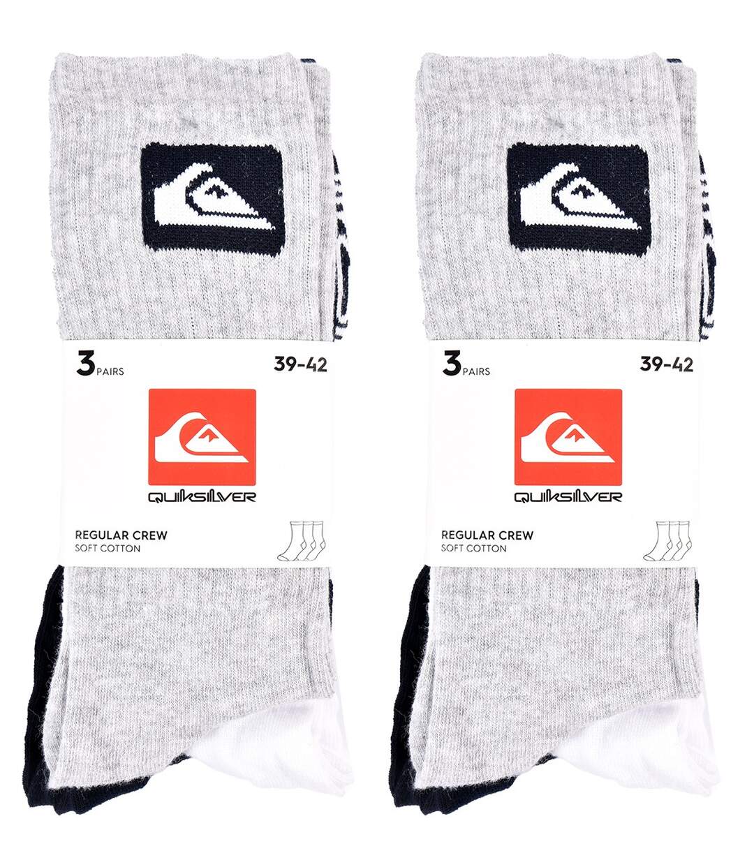 Chaussettes QUIKSILVER REGULAR CREW 6 Pcs 2820-4