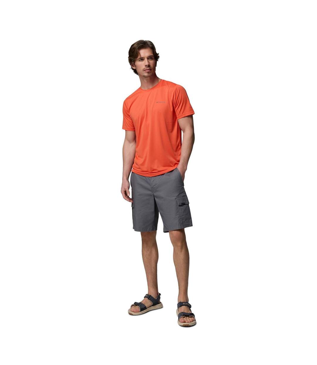 Mens Hike Tech Trail Performance T-shirt Orange Columbia-3