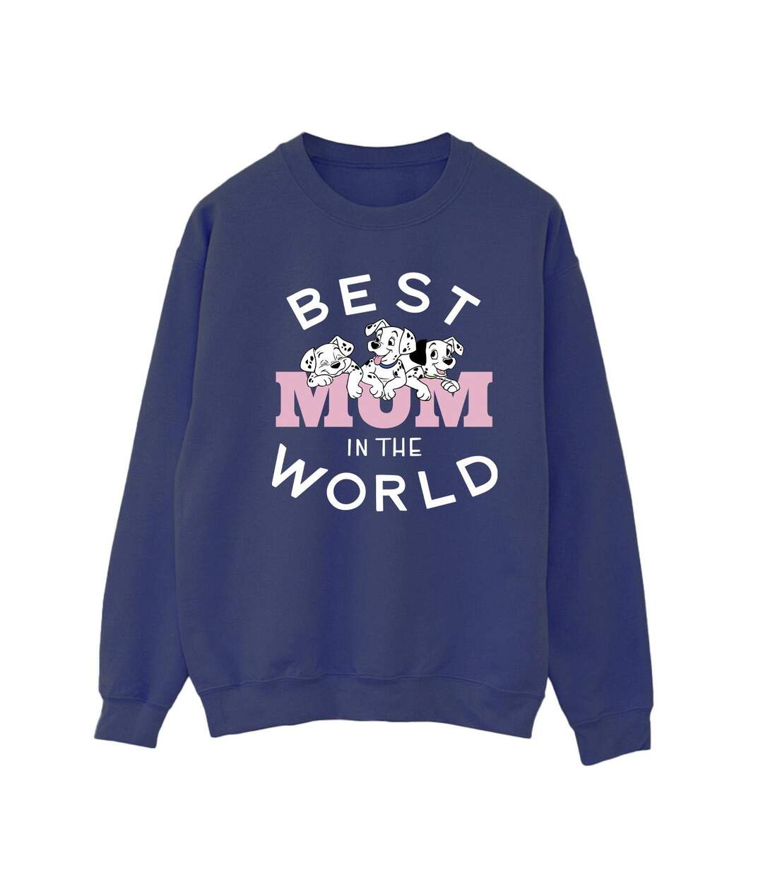 Disney - Sweat DALMATIANS BEST MUM IN THE WORLD - Femme (Bleu marine) - UTBI20159-1