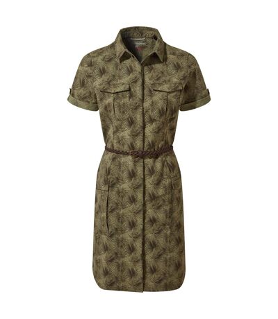 Craghoppers Womens/Ladies NosiLife Savannah Shirt Dress (Mid Khaki Print) - UTCG1057