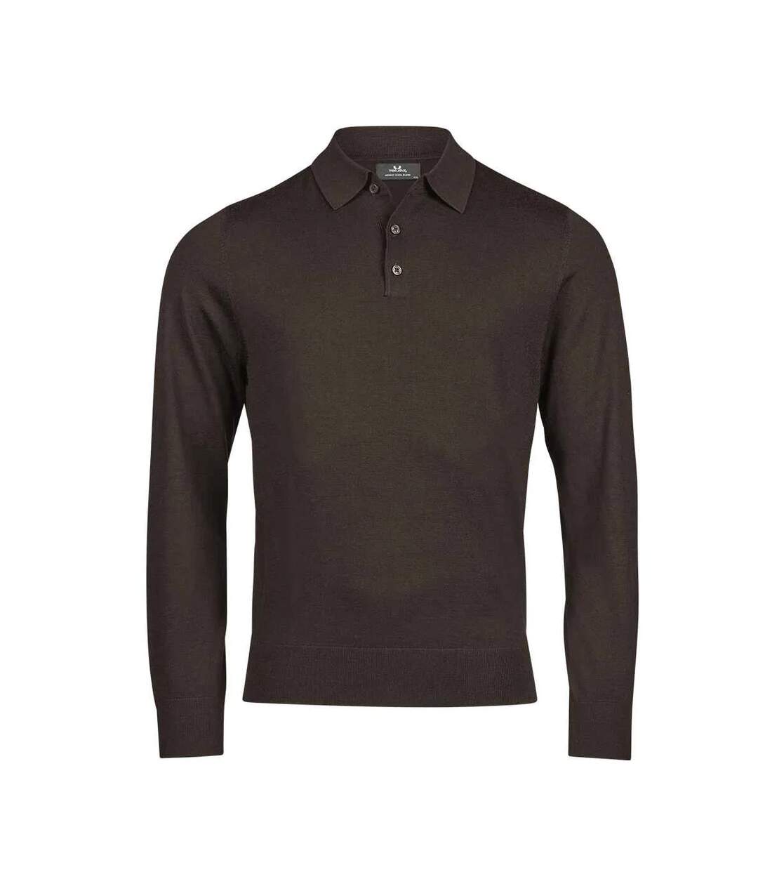 Polo Manches Longues Homme Marron Tee Jays-1