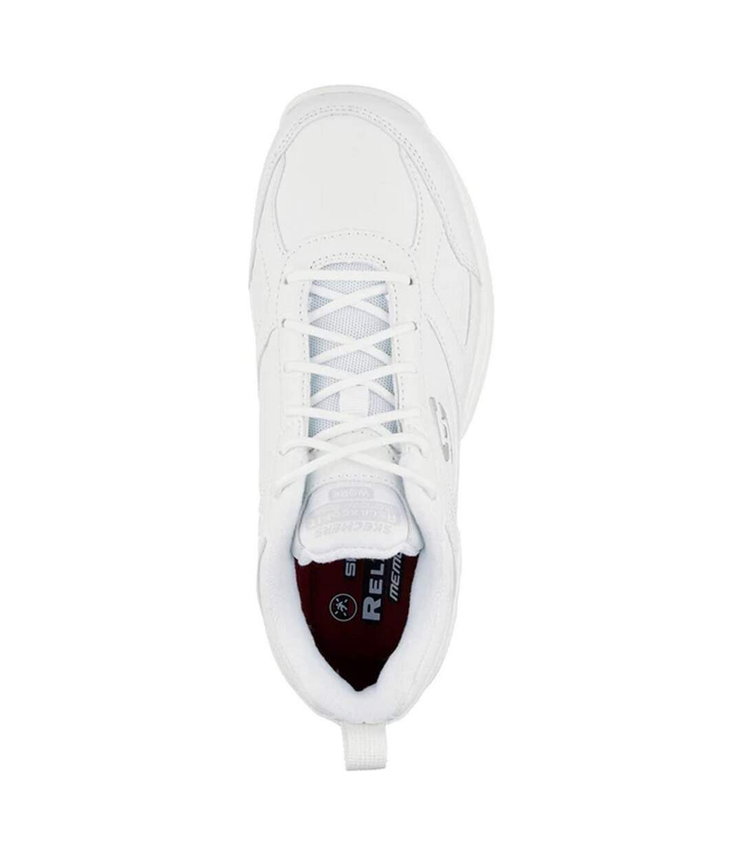 Womens/ladies dighton-bricelyn sr leather relaxed fit safety shoes white Skechers-4