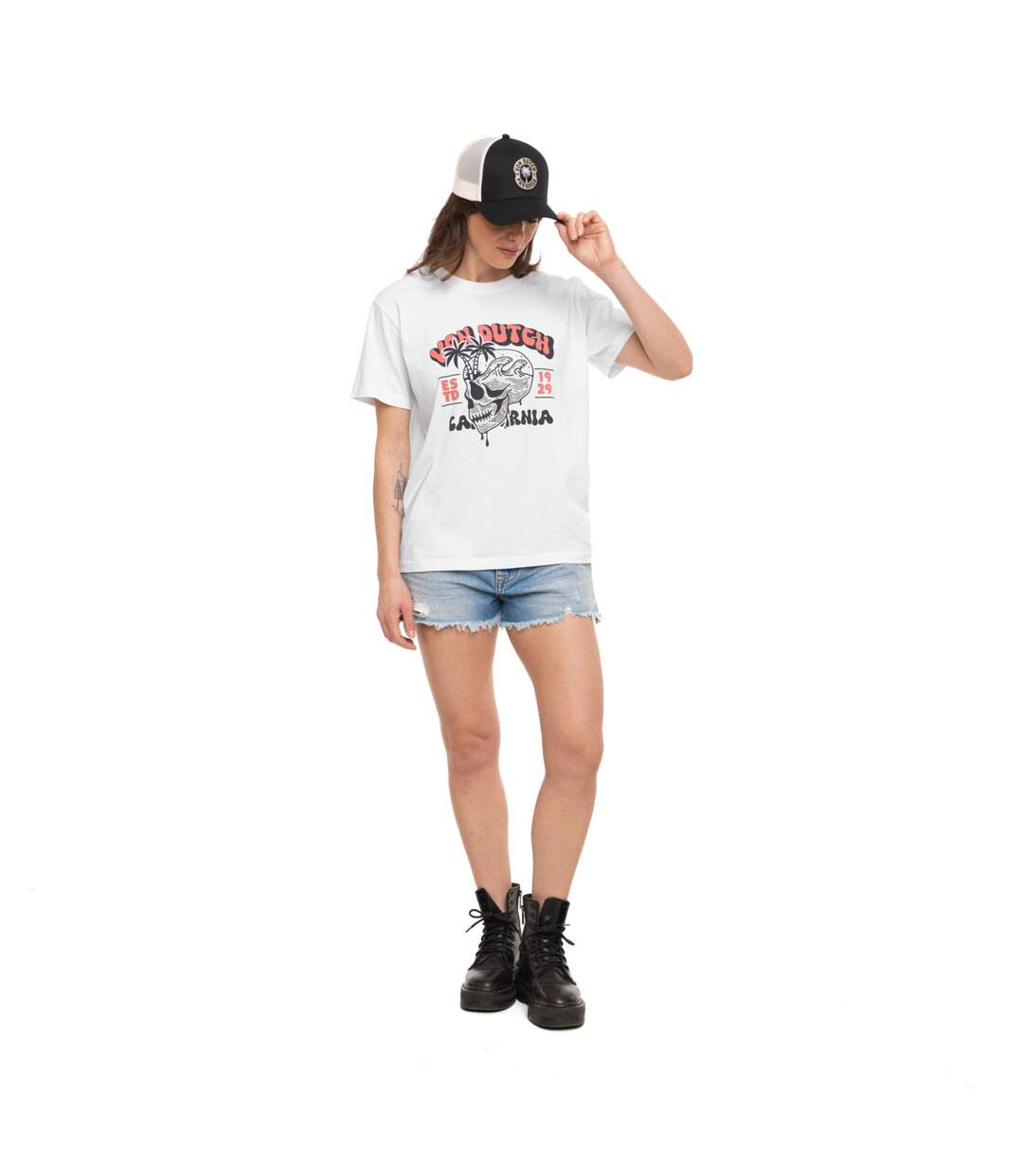 T-shirt femme regular col rond print devant Vacation Vondutch-4