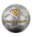 West Ham United FC - Ballon de foot (Argenté / Jaune / Blanc) (Taille 5) - UTBS4312