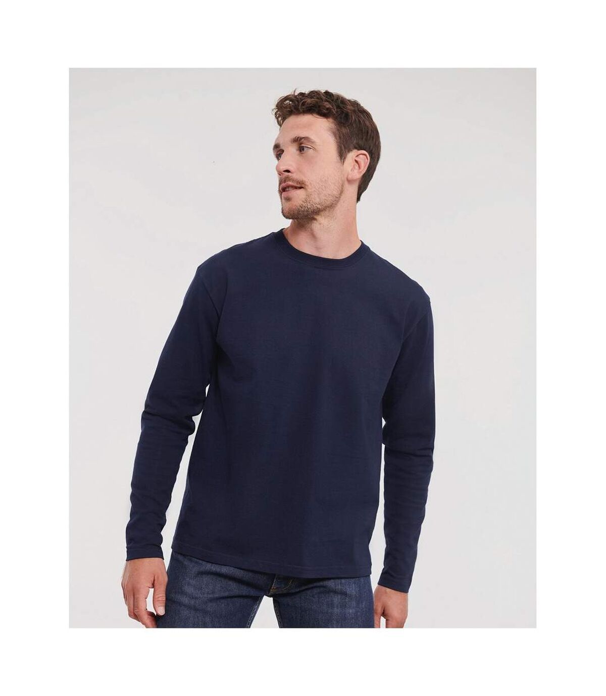Russell Mens Classic Long-Sleeved T-Shirt (French Navy)